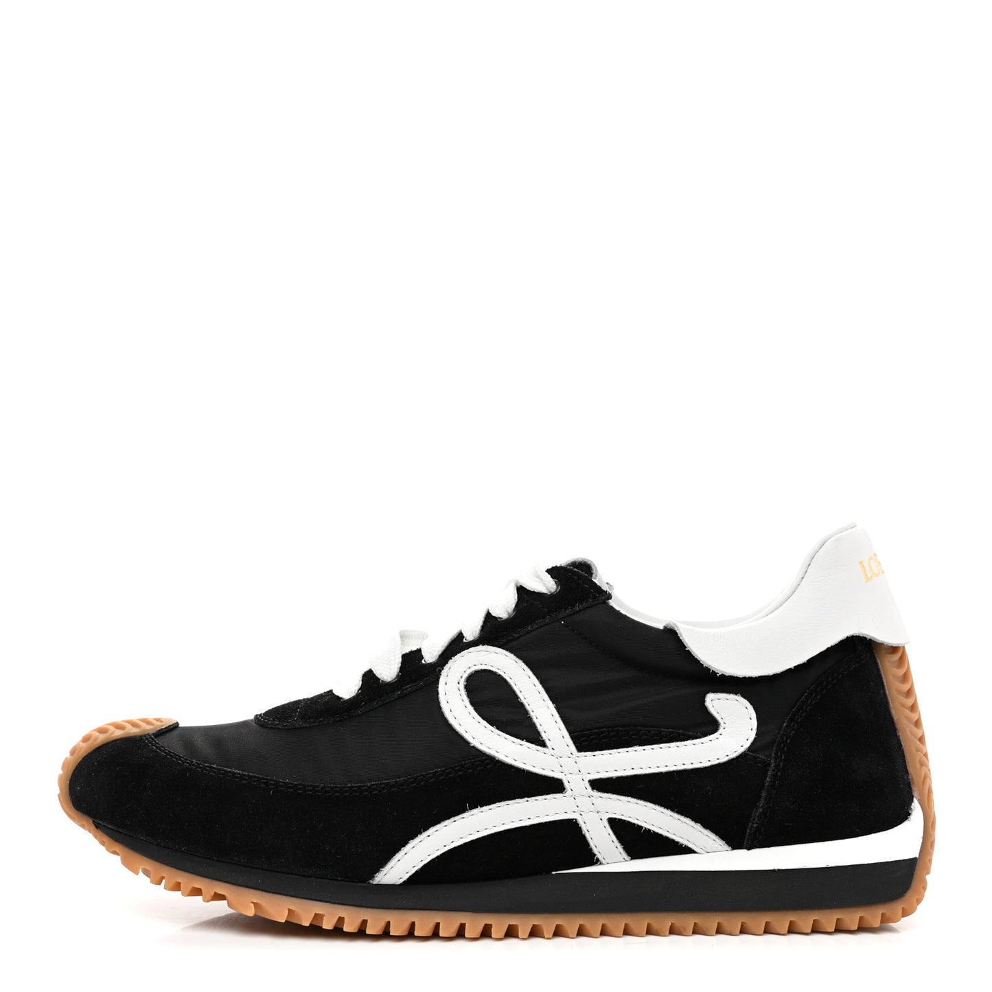 Nylon Suede Flow Runners Sneakers 40 Black