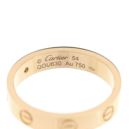 Cartier 18K Yellow Gold Diamond 4mm LOVE Wedding Band Ring 54 6.75 4 of 4