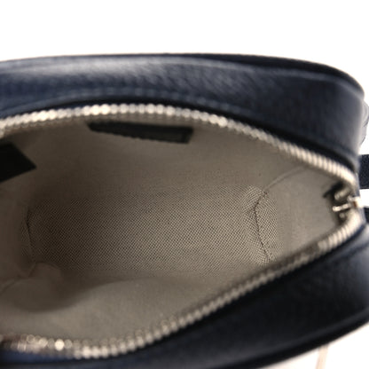Gucci GG Supreme Monogram Textured Calfskin Web Mini Ophidia Messenger Beige Blue 5 of 9