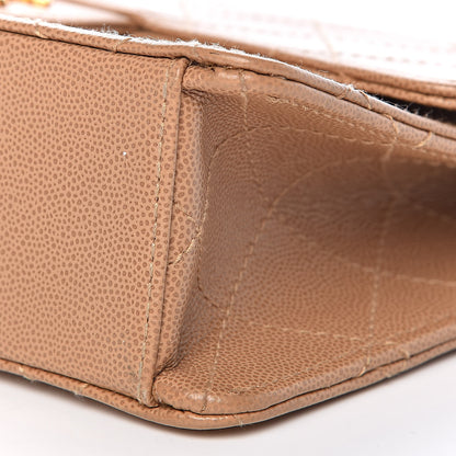 Chanel Caviar Stitch Small Single Flap Beige 12 of 16