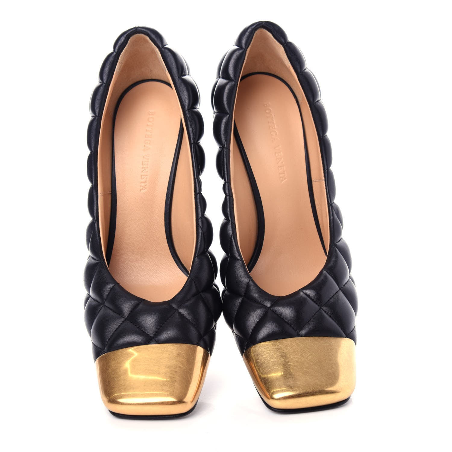 Bottega Veneta Nappa Matelasse Captoe Pumps 39 Black 5 of 10
