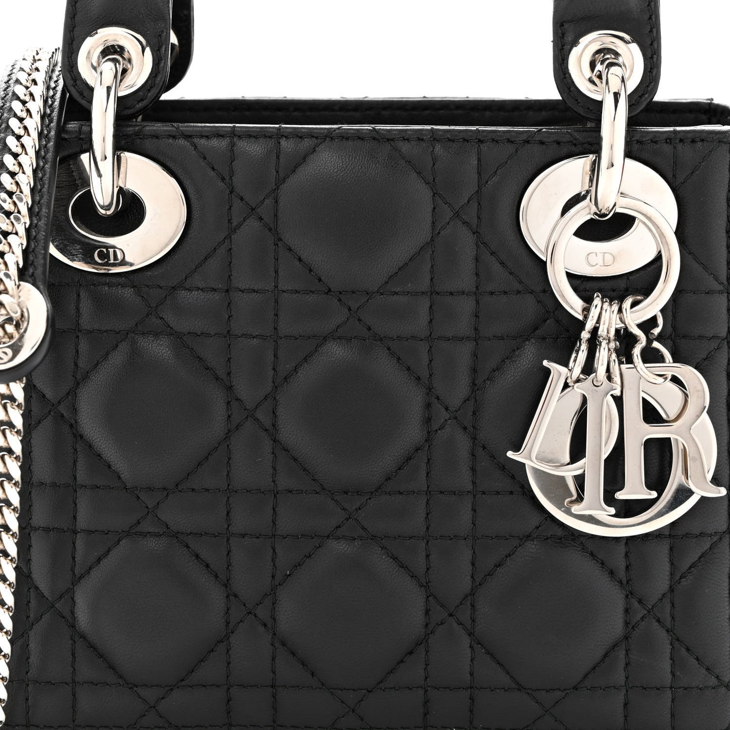 Lambskin Cannage Mini Lady Dior Black