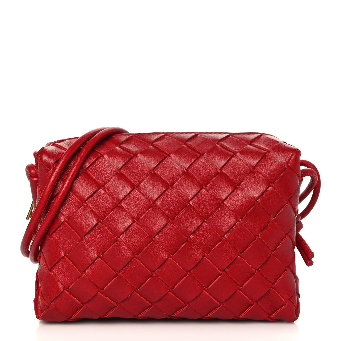 Nappa Intrecciato Mini Loop Camera Bag Apple Candy