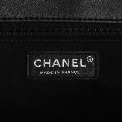 Chanel Calfskin Quilted In The Business North South Tote Black 6 of 7