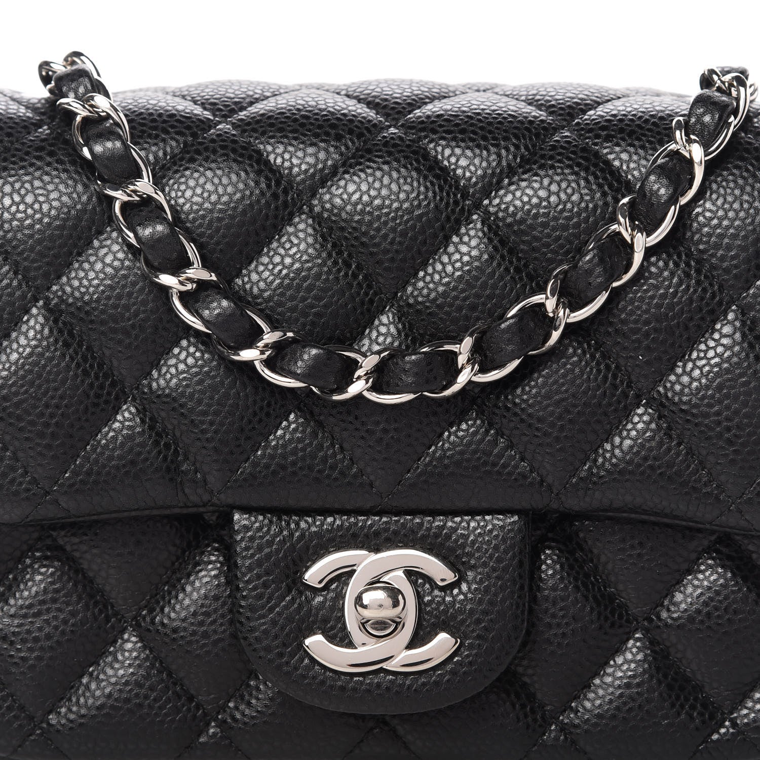 Chanel Caviar Quilted Mini Square Flap Black 10 of 11