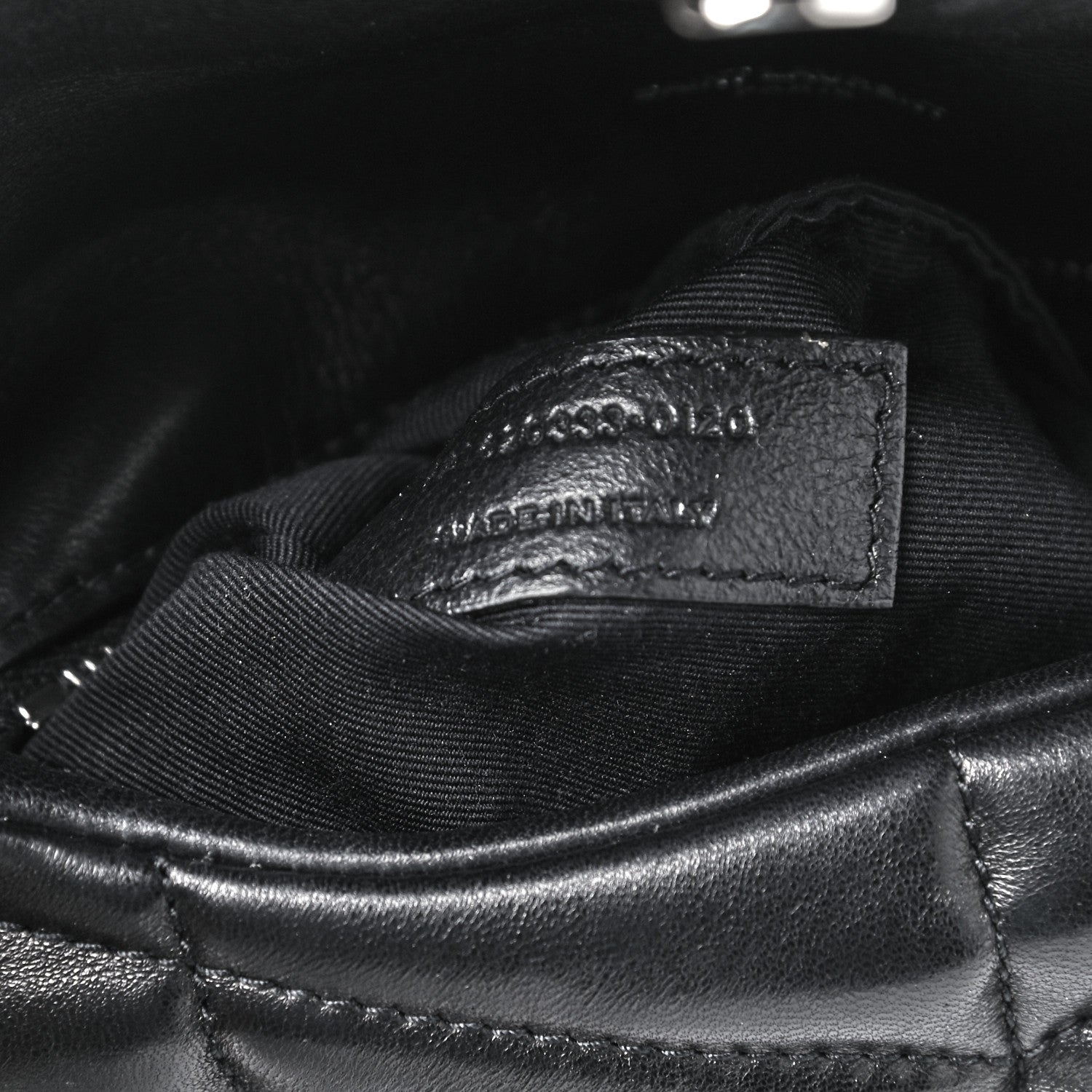 Saint Laurent Lambskin Quilted Toy Loulou Puffer Monogram Chain Satchel Black 7 of 9