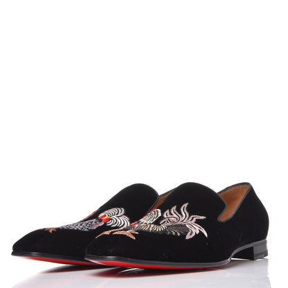 Christian Louboutin Velvet Mens Champgillon Flat Loafer 41 Black 3 of 13
