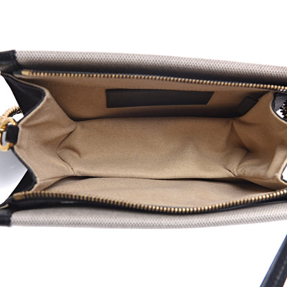 Givenchy Suede Calfskin Canvas GV Cross Shoulder Bag Black 5 of 10