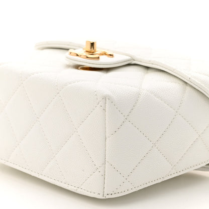 Chanel Caviar Quilted Handy Box Vanity Case White 10 of 10