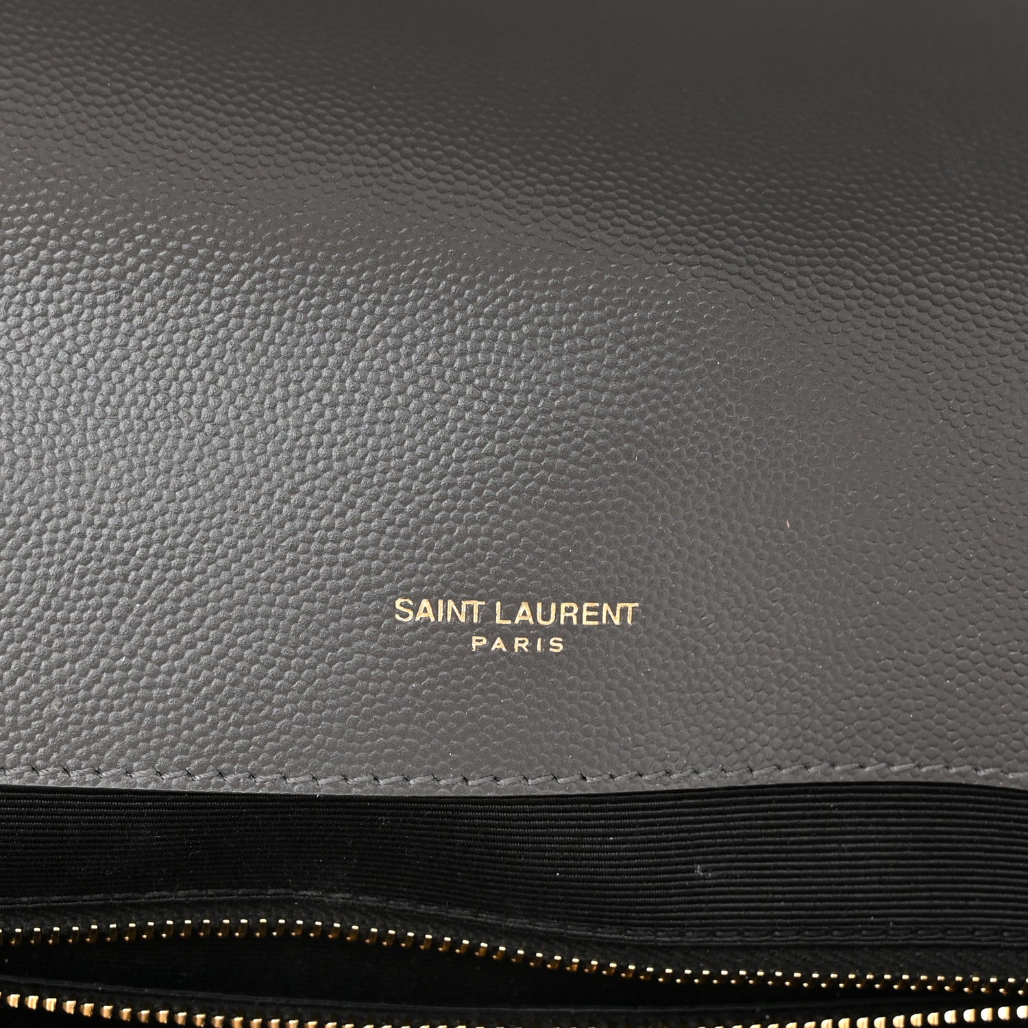 Saint Laurent Grain De Poudre Textured Mixed Matelasse Large Triquilt Monogram Satchel Storm 7 of 10