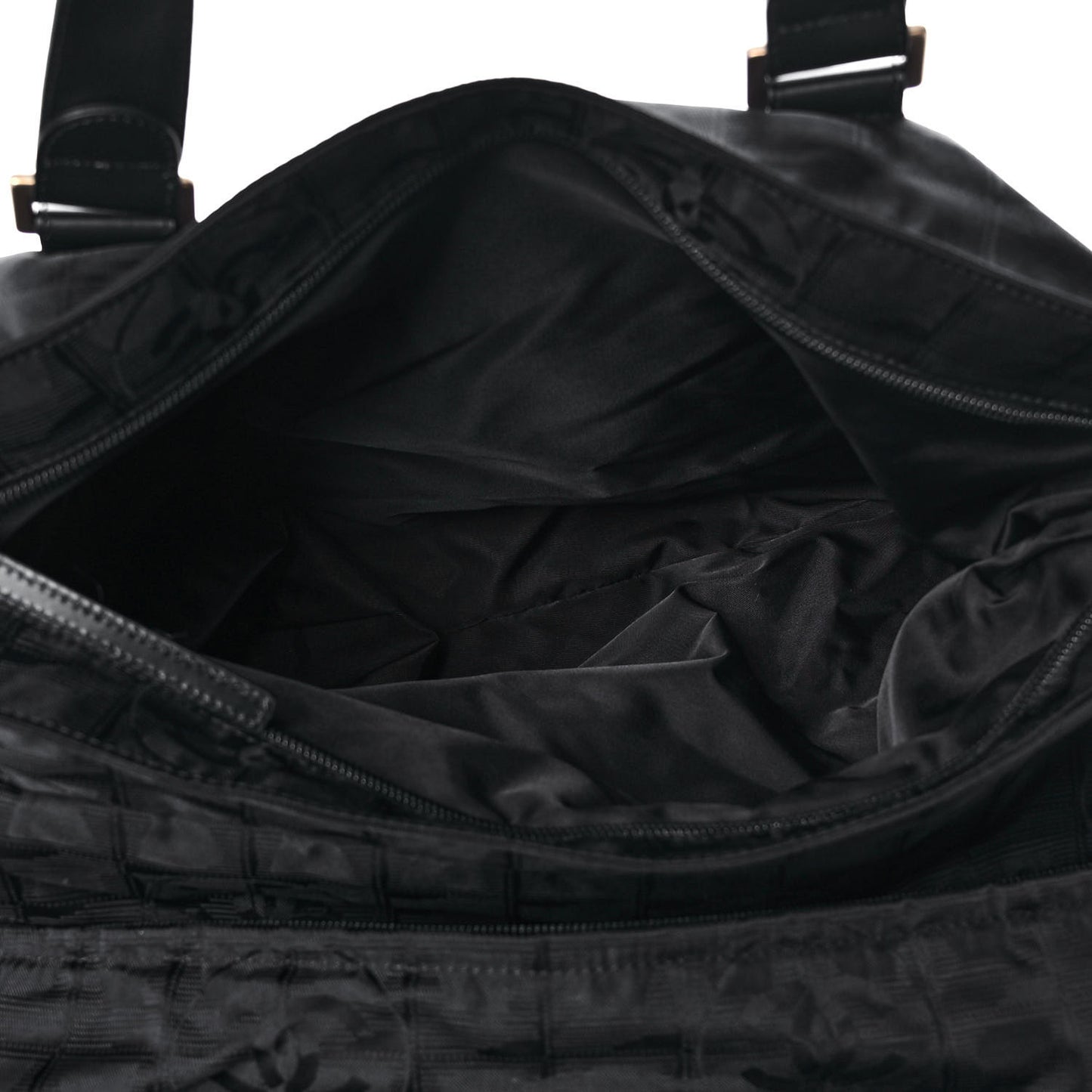 Nylon Large Travel Tote Black