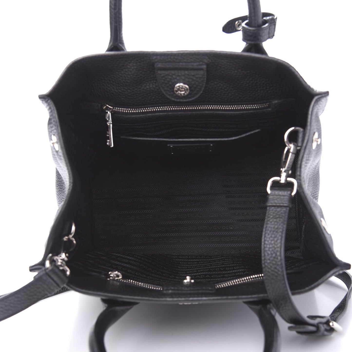 Vitello Daino Shopping Tote Black