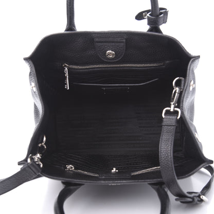 Prada Vitello Daino Shopping Tote Black 5 of 10