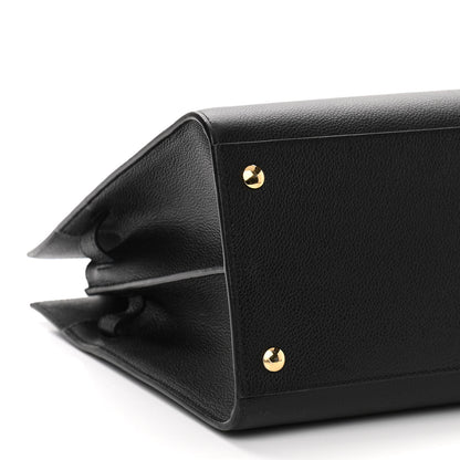 Burberry Grainy Calfskin Medium Title Bag Black 9 of 10