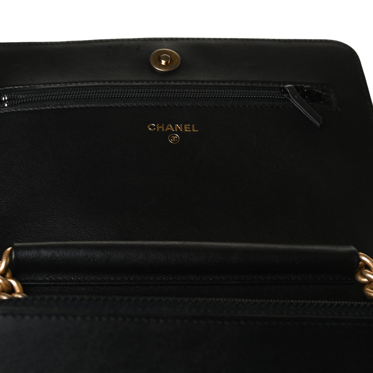 Chanel Caviar Quilted Boy Wallet On Chain WOC Black 17 of 20