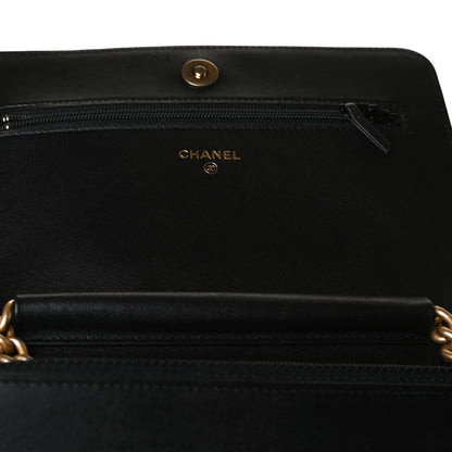 Chanel Caviar Quilted Boy Wallet On Chain WOC Black 17 of 20