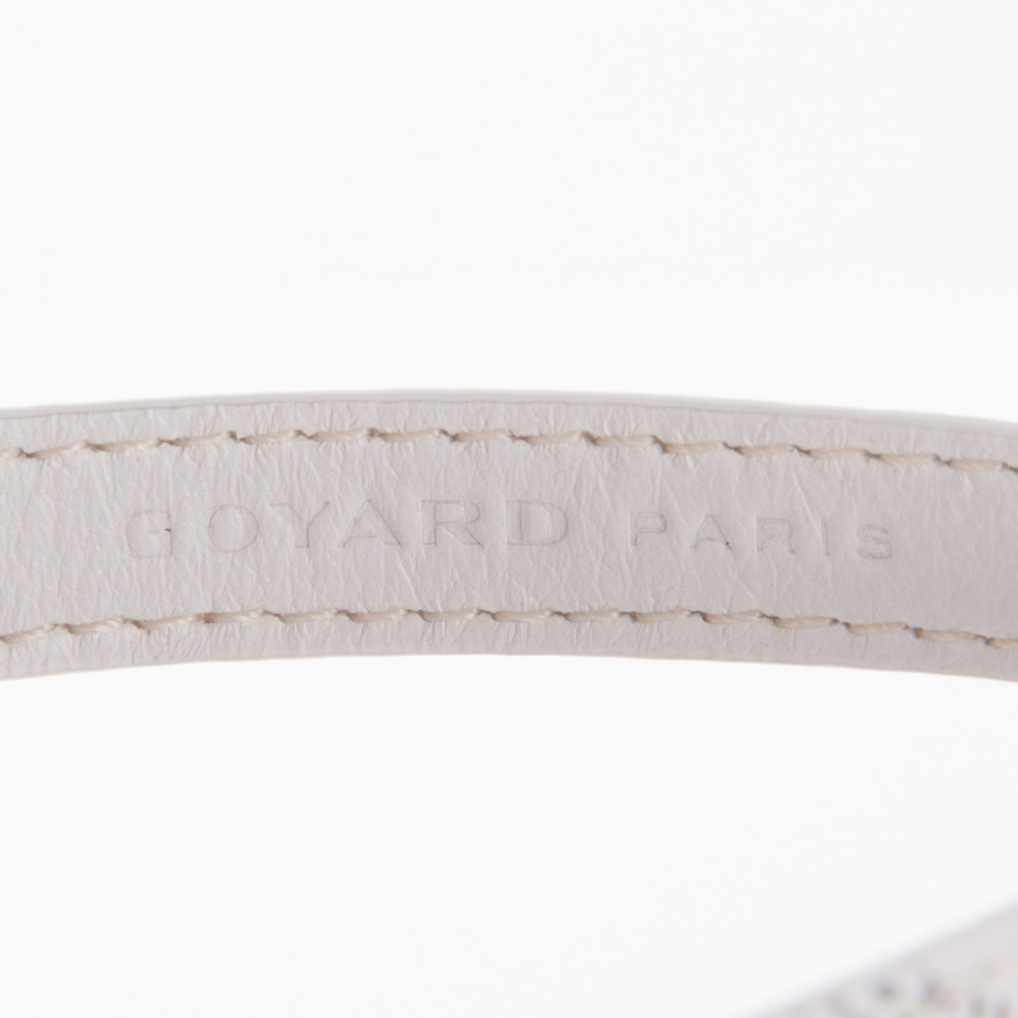 Goyardine Sesame Key Holder White