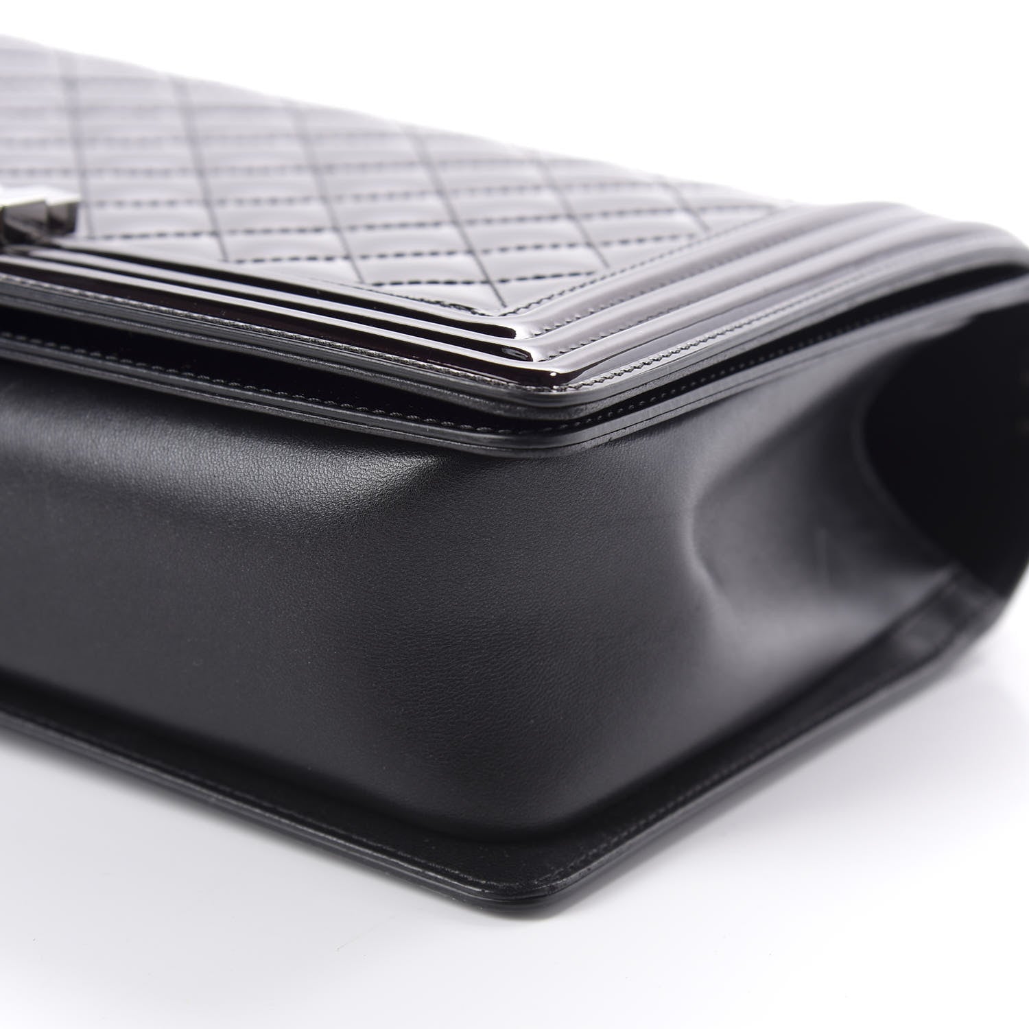 Chanel Patent Quilted New Medium Boy Flap Black 7 of 12