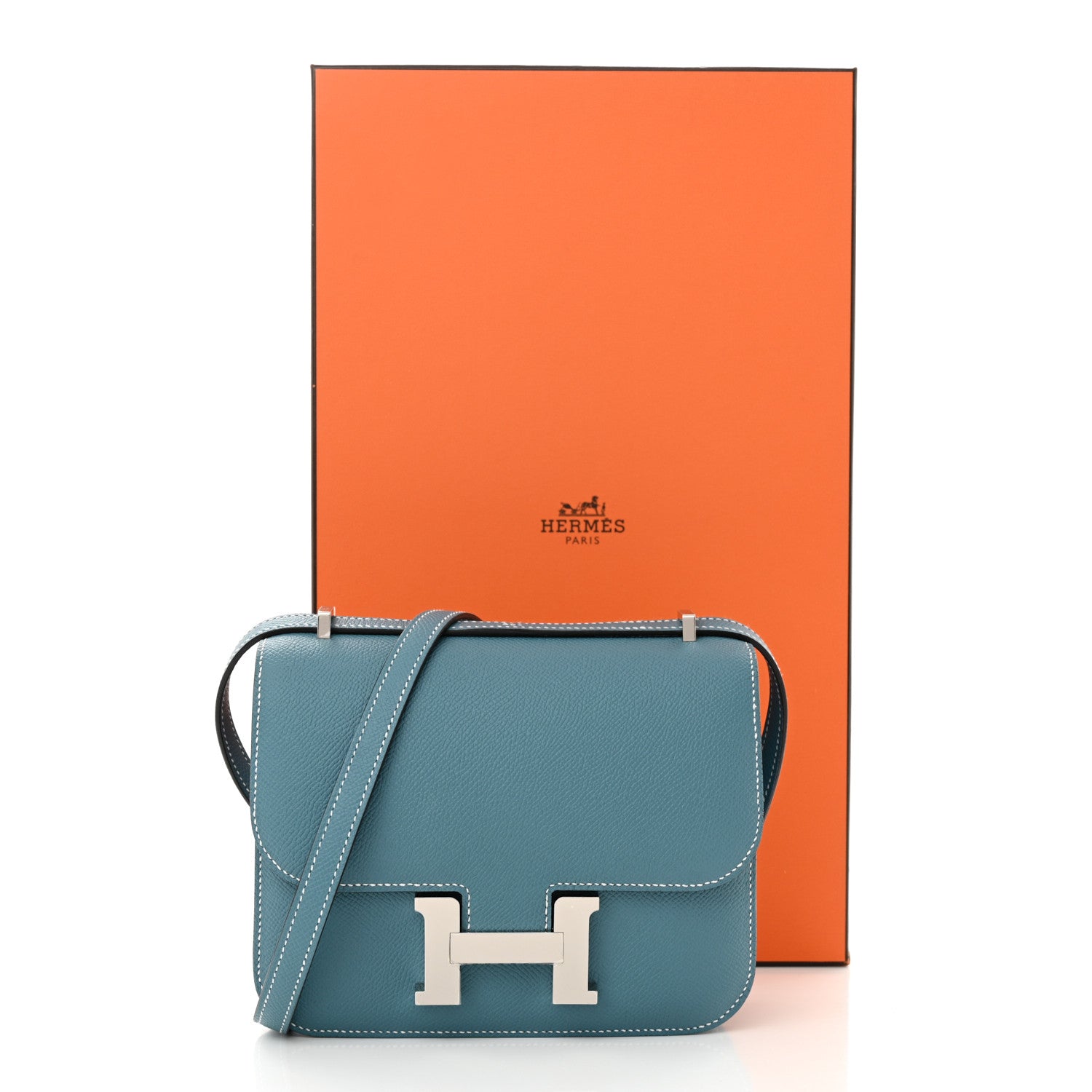 Hermes Epsom Constance 18 New Blue Jean 12 of 12