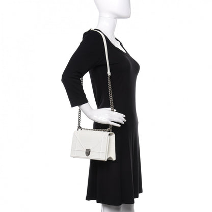 Christian Dior Patent Micro-Cannage Small Diorama Flap Bag White 2 of 9