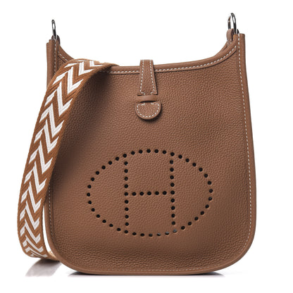 Hermes Taurillon Maurice Amazone Evelyne TPM Gold White 1 of 11