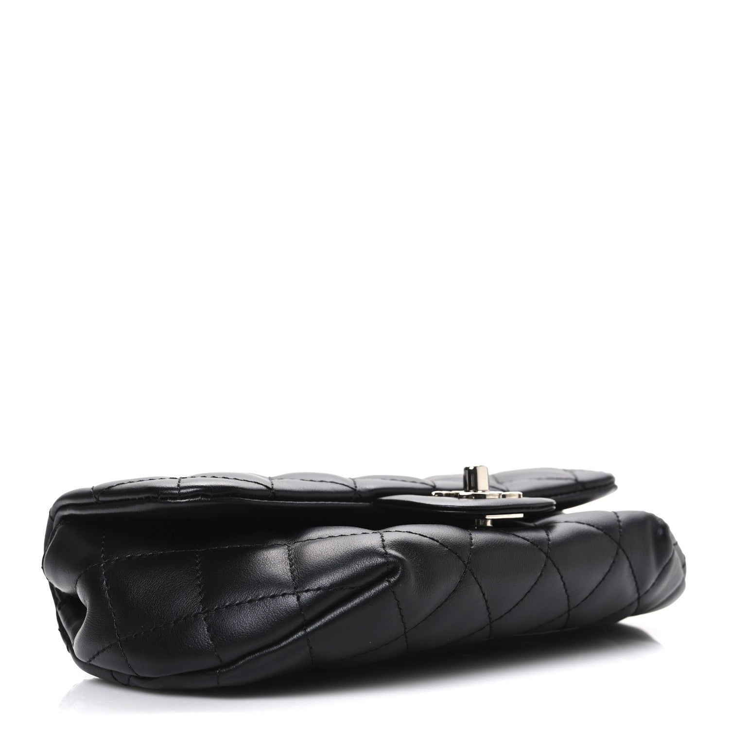 Chanel Calfskin Quilted CC Uniform Flap Belt Bag Black 4 of 11