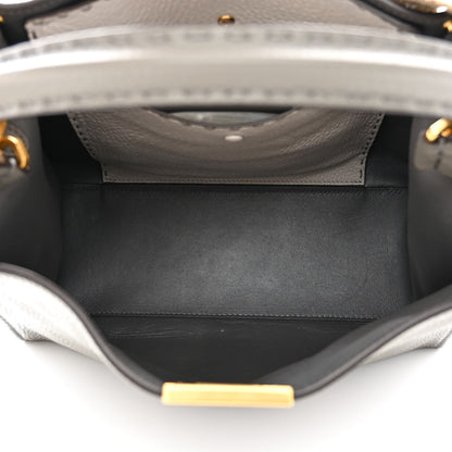 Fendi Cuoio Romano Selleria Bi-Color Medium Peekaboo X-Lite Moon Ghiaia 5 of 11
