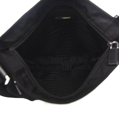 Prada Nylon Vela Flat Messenger Bag Black 4 of 8