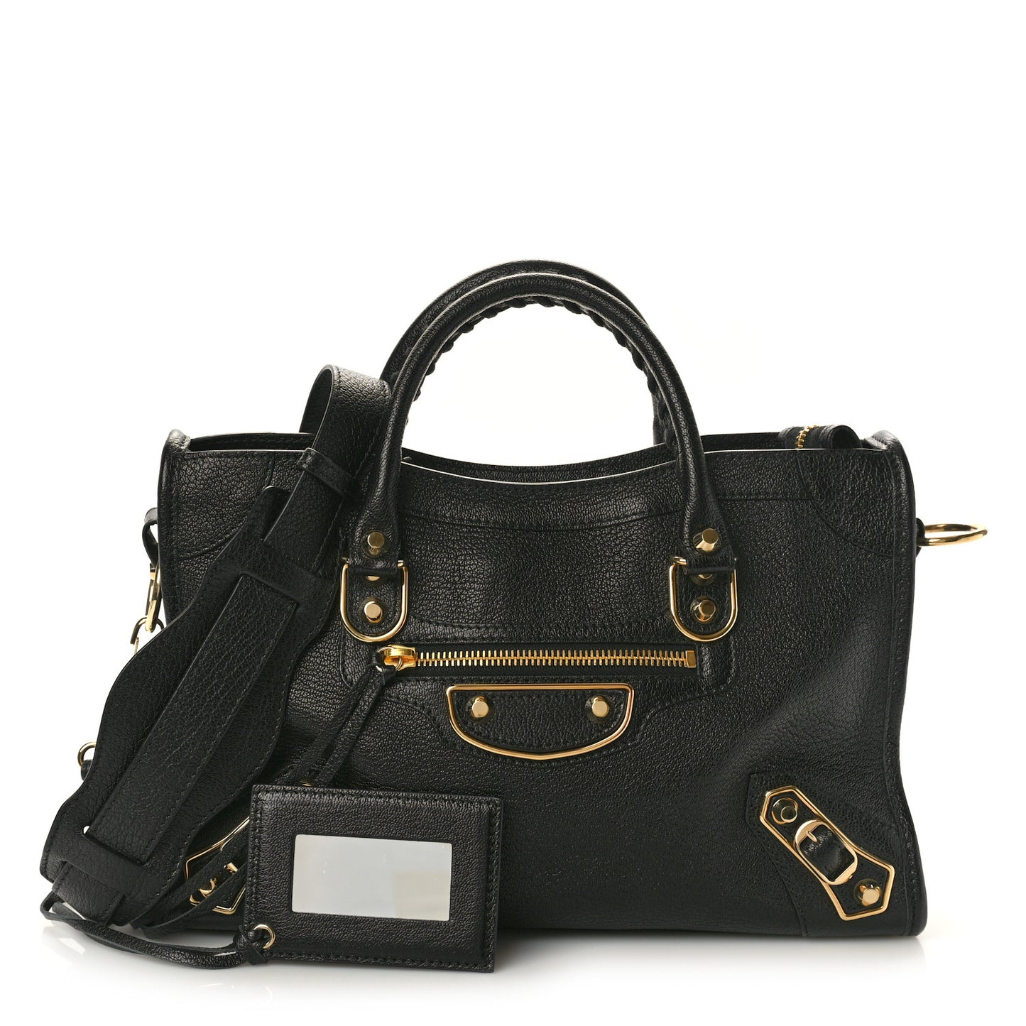 Chevre Gold Metallic Edge Hardware S City Black