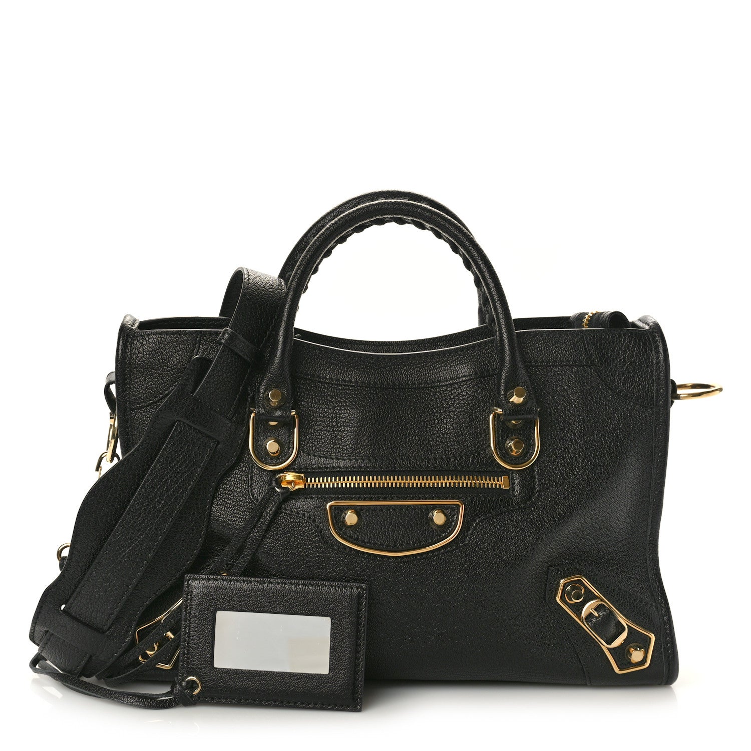 Balenciaga Chevre Gold Metallic Edge Hardware S City Black 2 of 11
