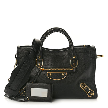 Balenciaga Chevre Gold Metallic Edge Hardware S City Black 2 of 11
