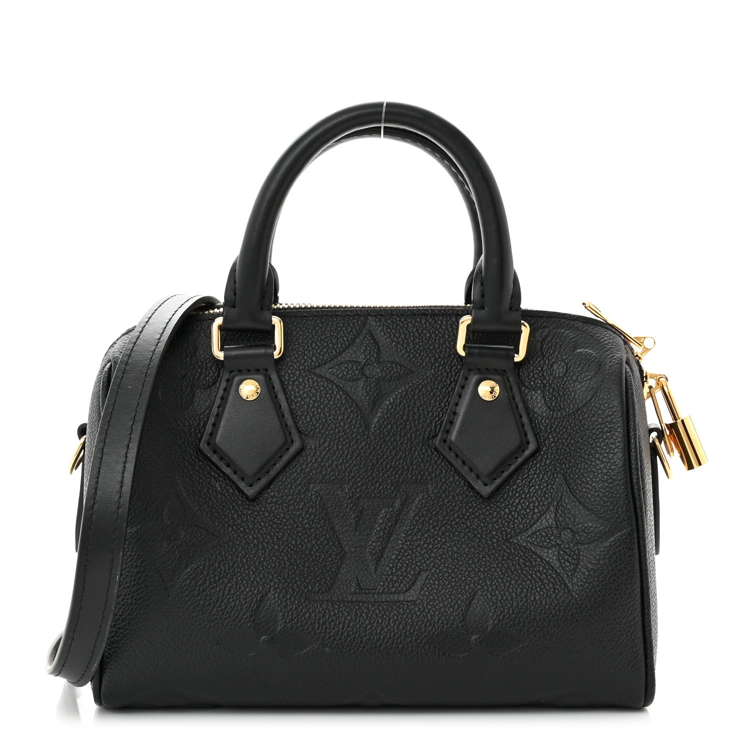 Louis Vuitton Empreinte Monogram Giant Speedy Bandouliere 20 Black 1 of 10