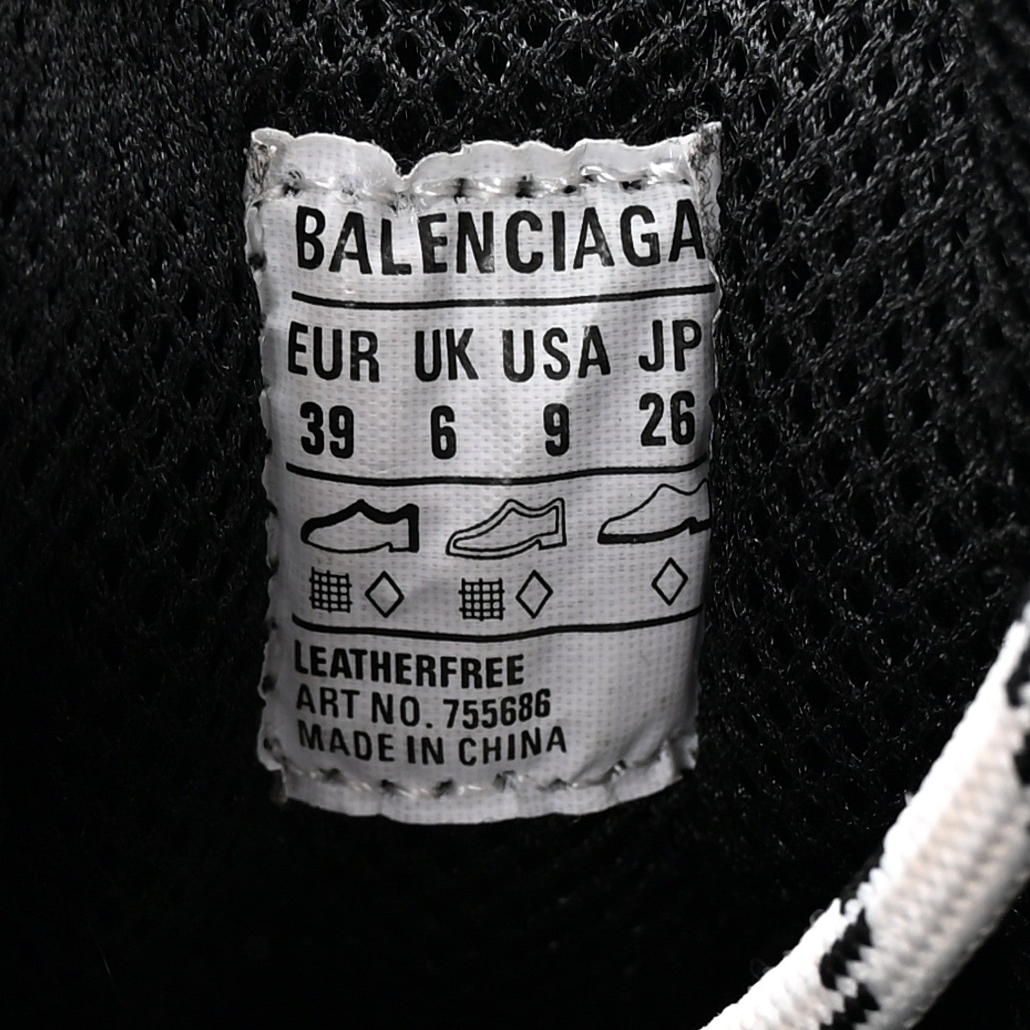 Balenciaga Fabric Mesh Womens Triple S Mule Sneakers 39 Black 9 of 9