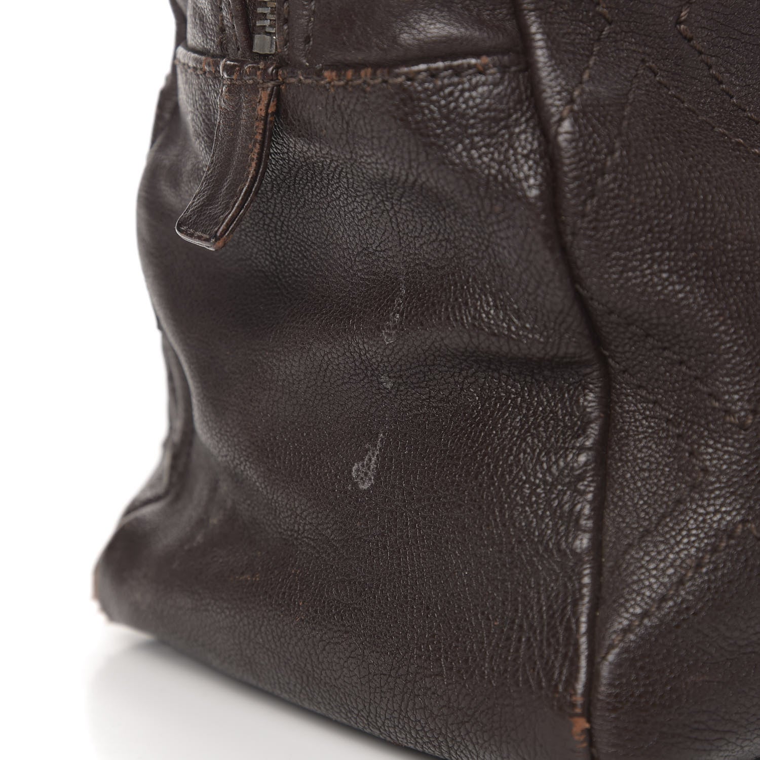 Chanel Calfskin Small Diamond Stitch Tote Brown 18 of 23