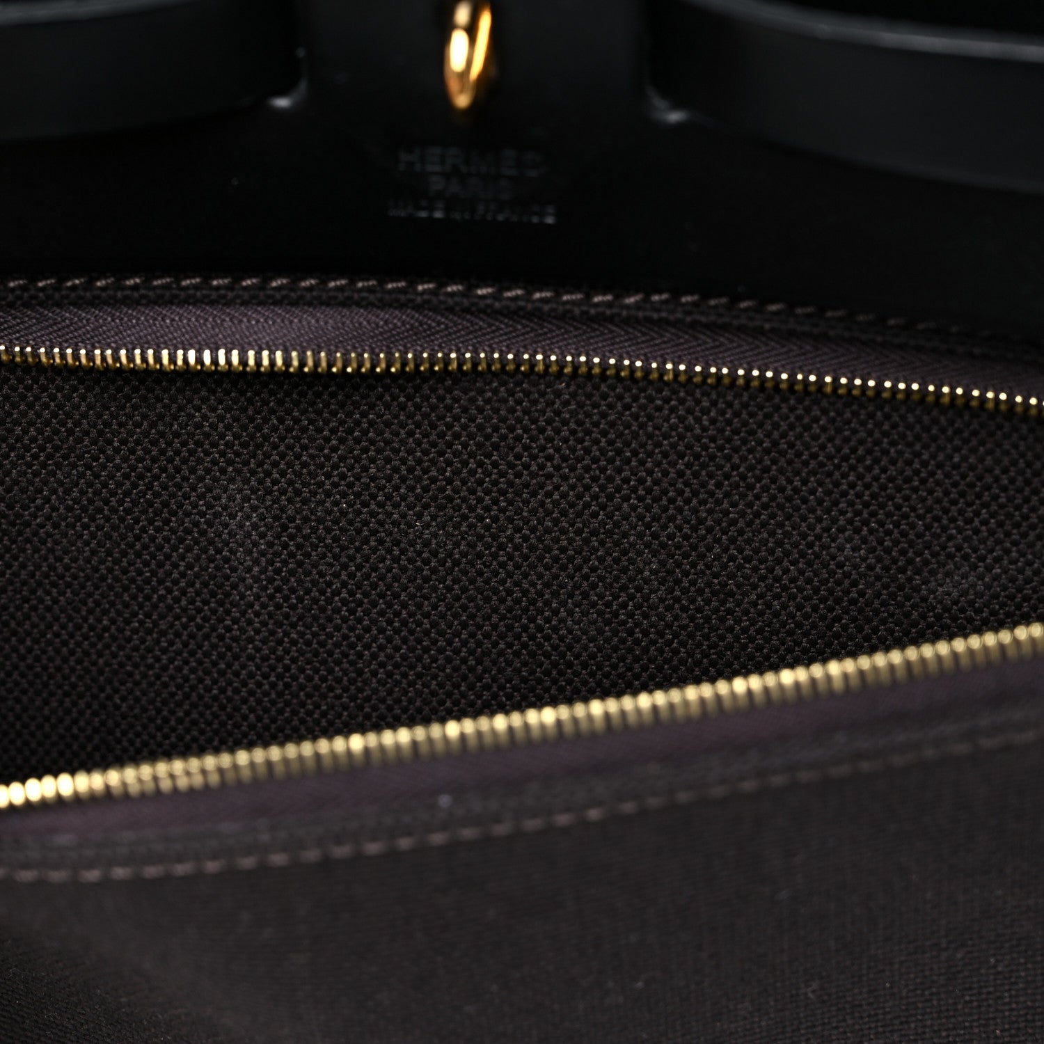 Hermes Military Toile Vache Hunter Herbag Zip PM 31 Black 9 of 17