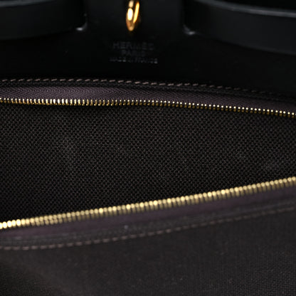 Hermes Military Toile Vache Hunter Herbag Zip PM 31 Black 9 of 17