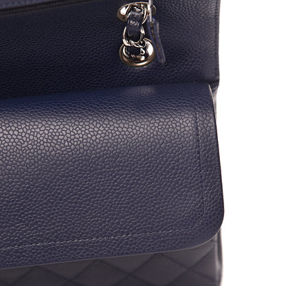 Chanel Caviar Quilted Medium Double Flap Navy 12 of 14