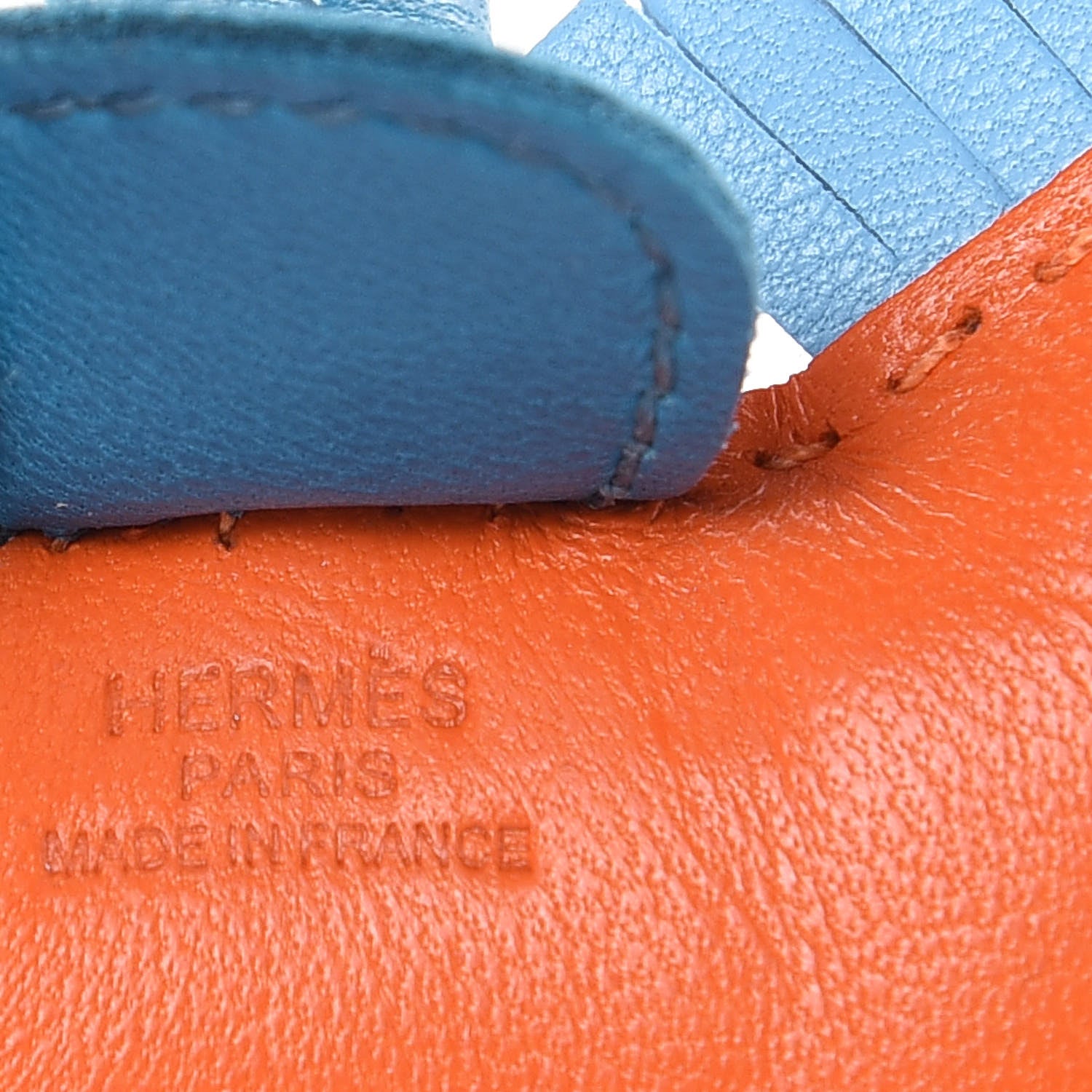 Hermes Milo Lambskin Grigri Rodeo Horse Bag Charm PM Feu Celeste Bleu Izmir 3 of 3