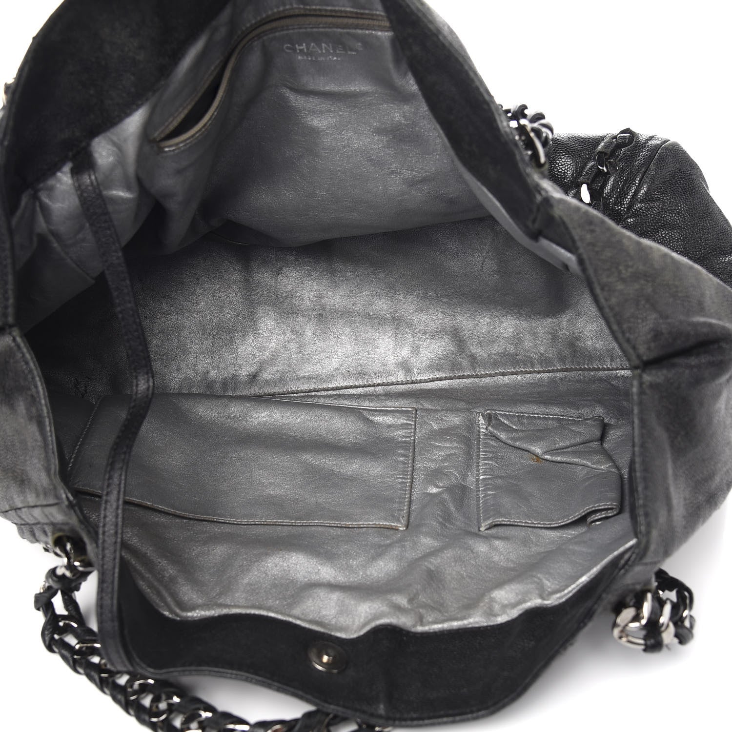 Chanel Glazed Caviar East West Modern Chain Tote Black 4 of 13