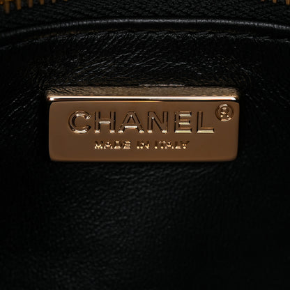 Chanel Velvet Strass Evening Flap Bag Black Gold 6 of 11