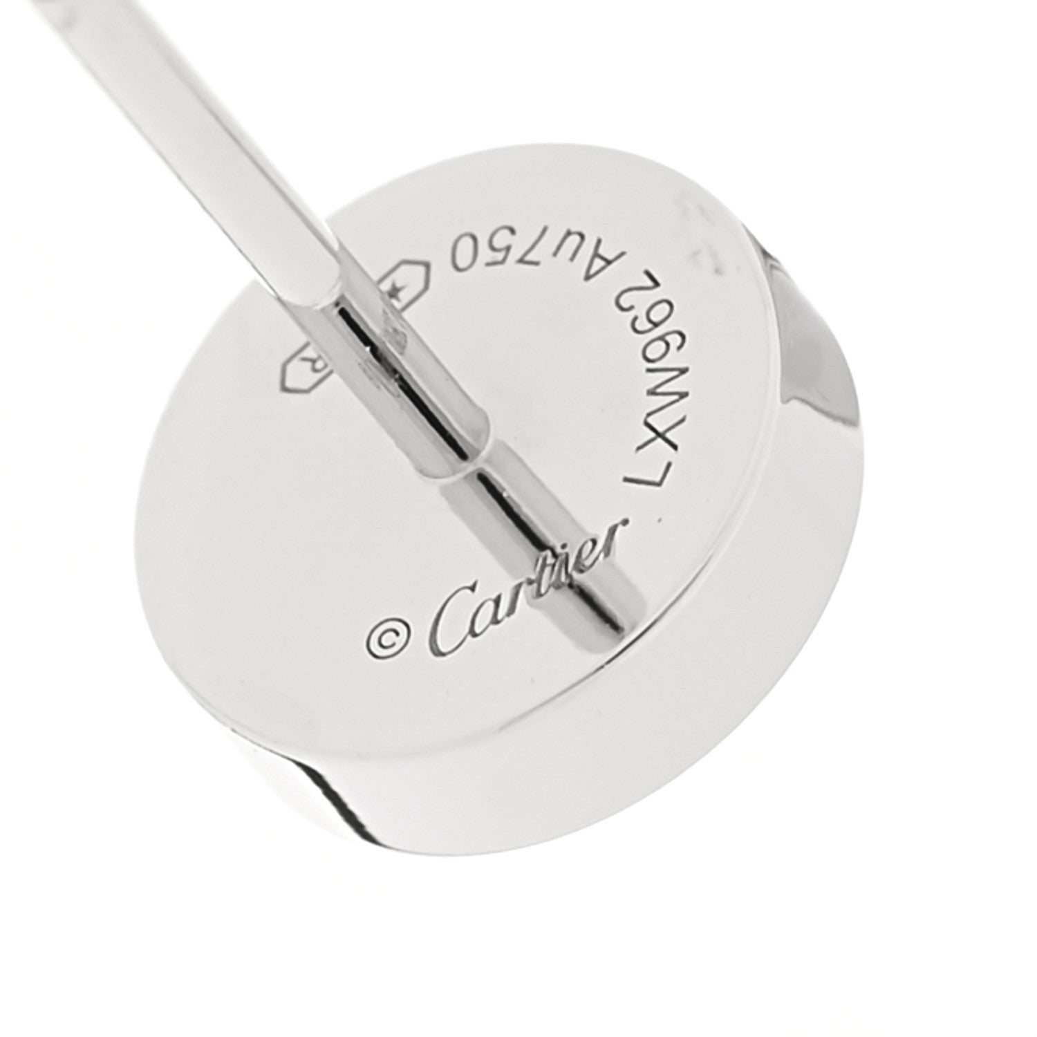 Cartier 18K White Gold LOVE Earrings 4 of 5