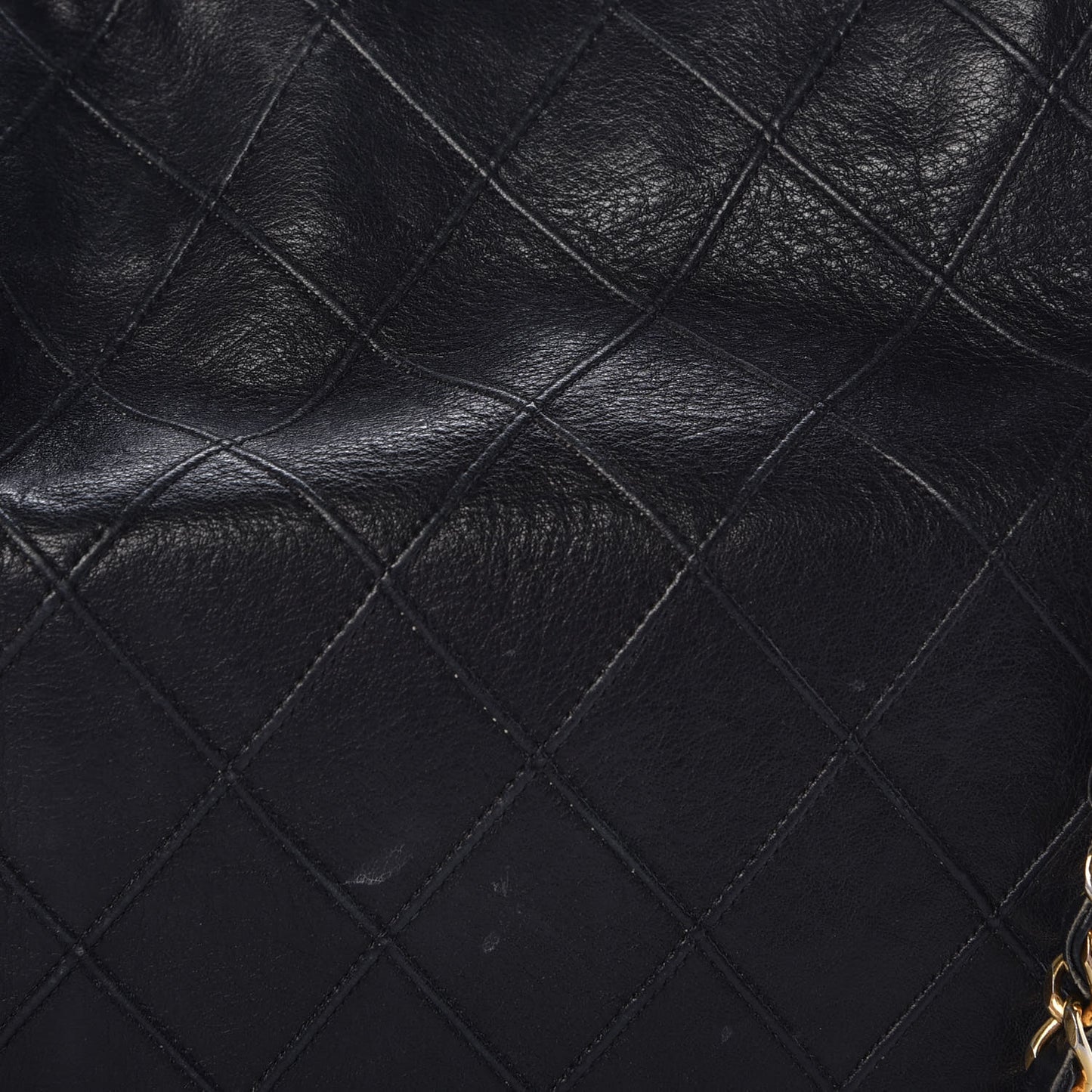Lambskin Double Stitched Tote Black