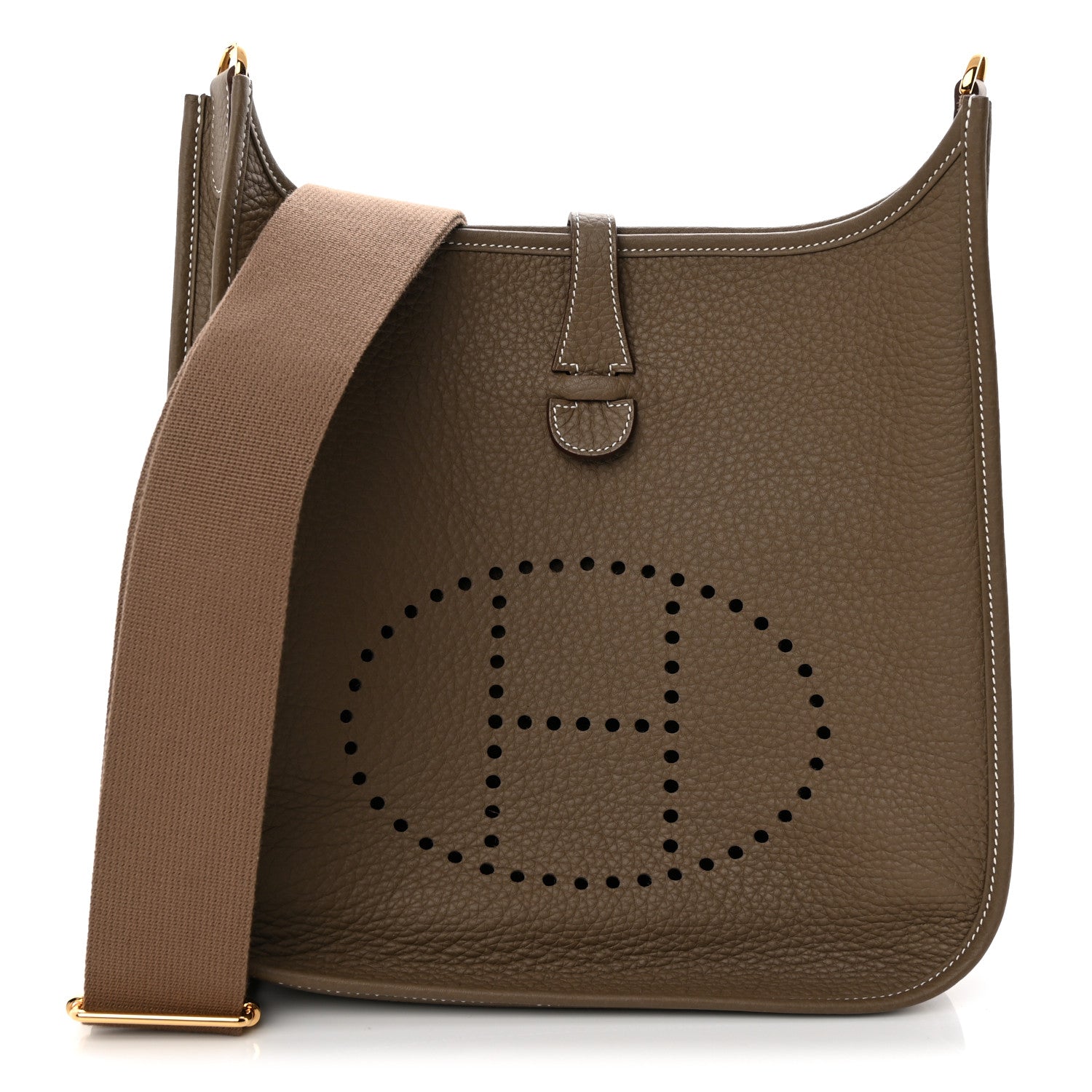 Hermes Taurillon Clemence Evelyne III PM Etoupe 1 of 10
