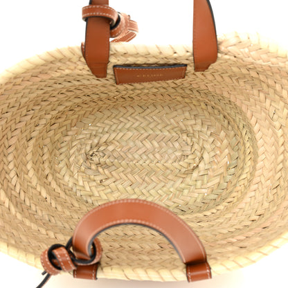 Celine Raffia Calfskin Triomphe Teen Panier Tan 5 of 11