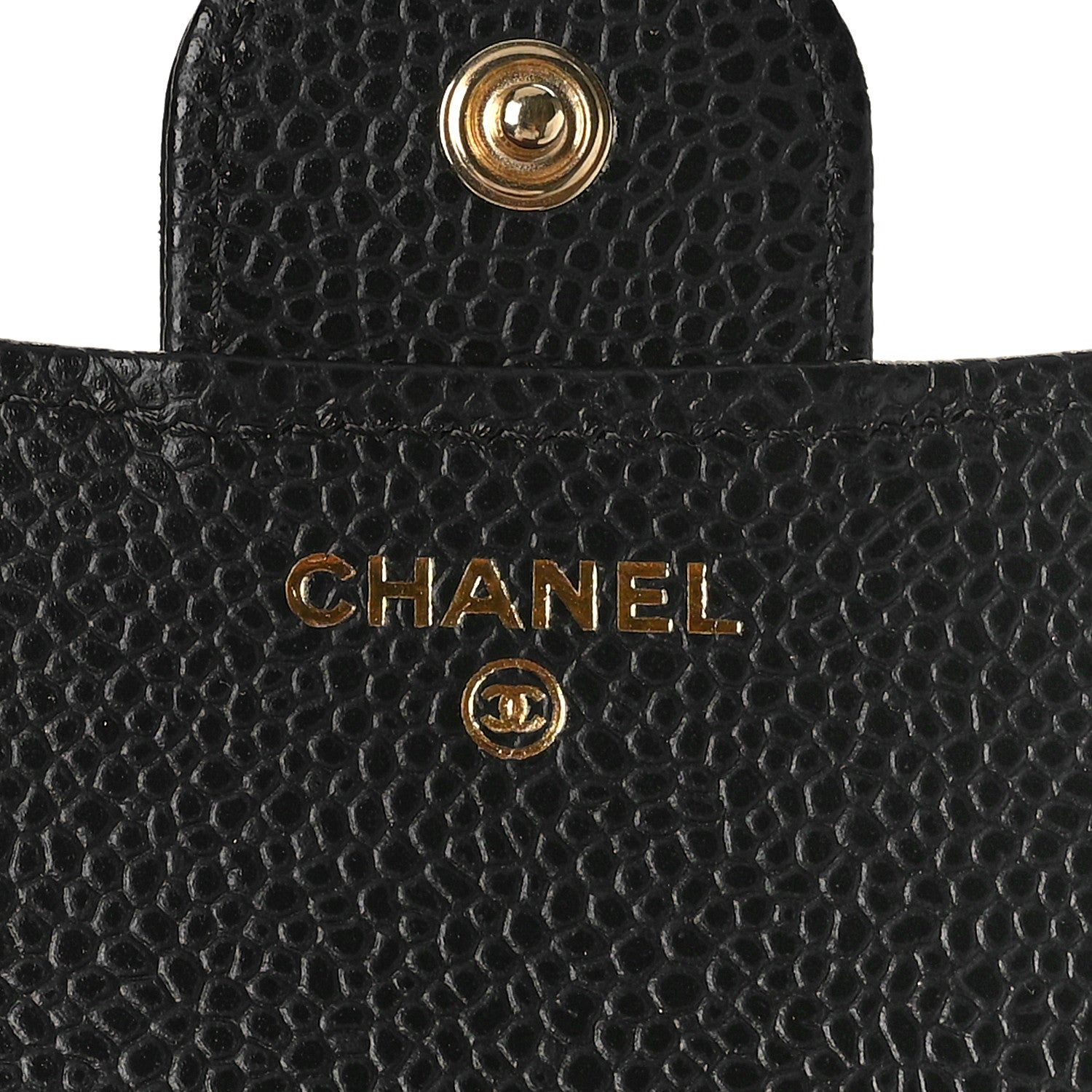 Chanel Caviar Quilted Compact Flap Wallet Black 6 of 10