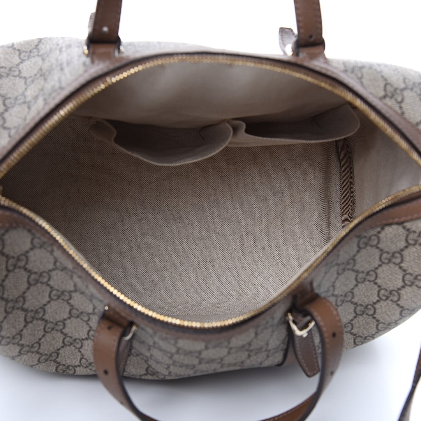 GG Supreme Monogram Margaux Calfskin Medium Nice Boston Beige Ebony Acero