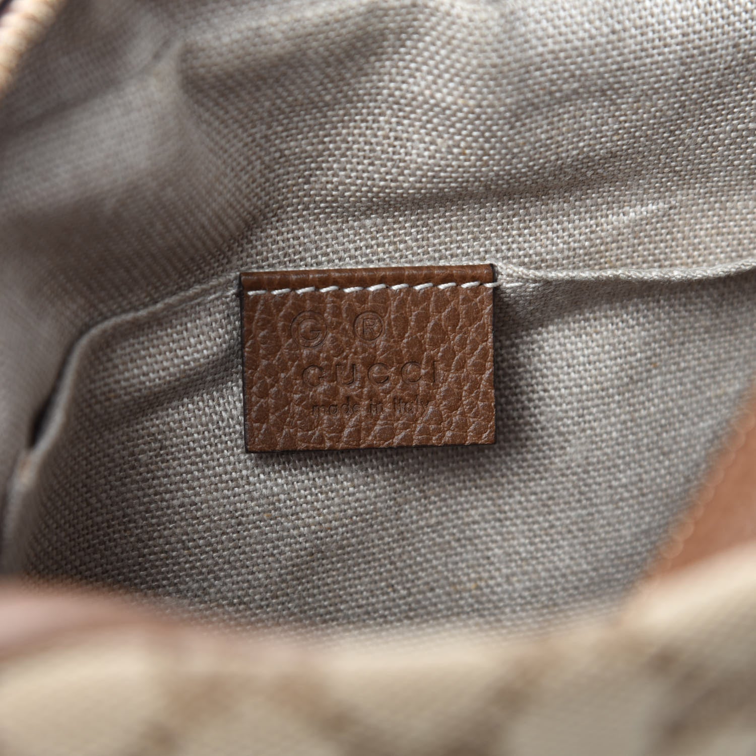 Gucci Monogram Mini Bree Messenger Bag Beige Tabacco 8 of 10