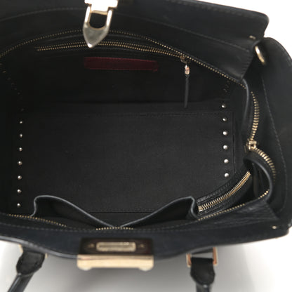 Valentino Garavani Vitello Small Rockstud Double Handle Tote Black 5 of 16