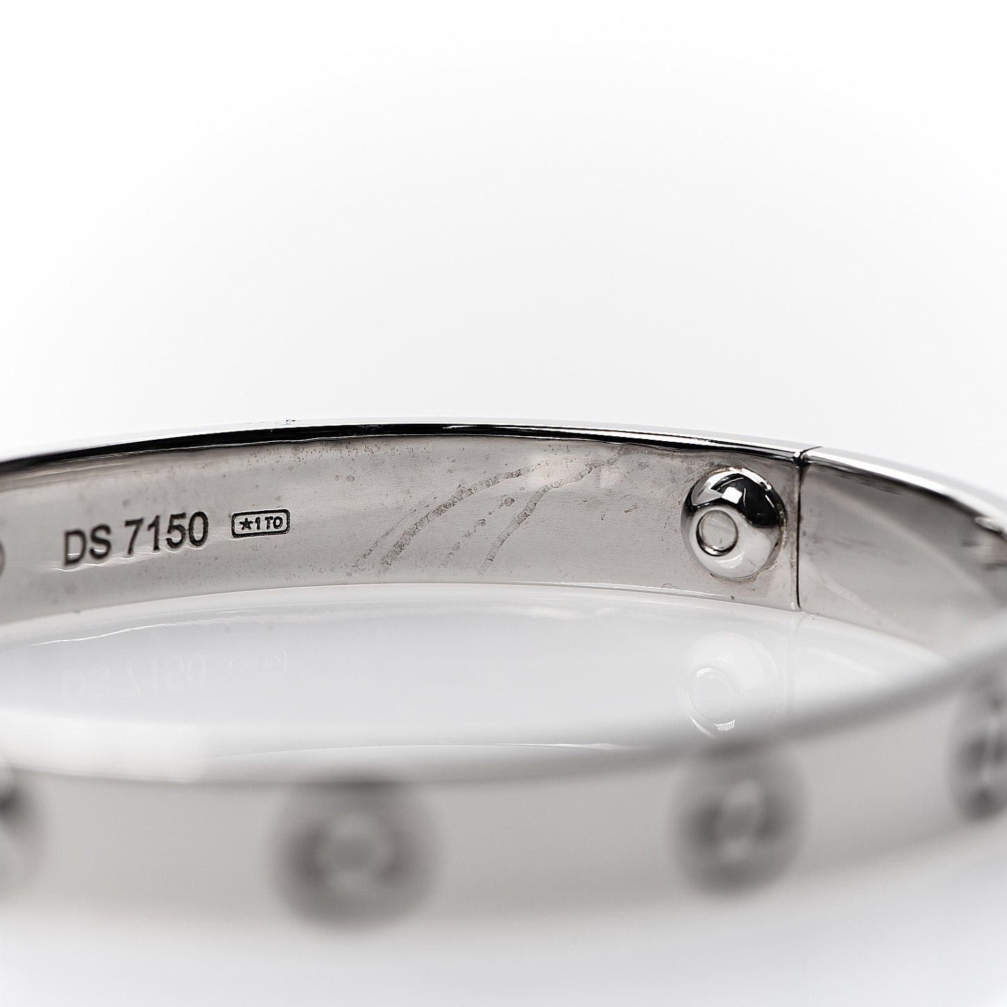 18K White Gold LOVE Bracelet 16