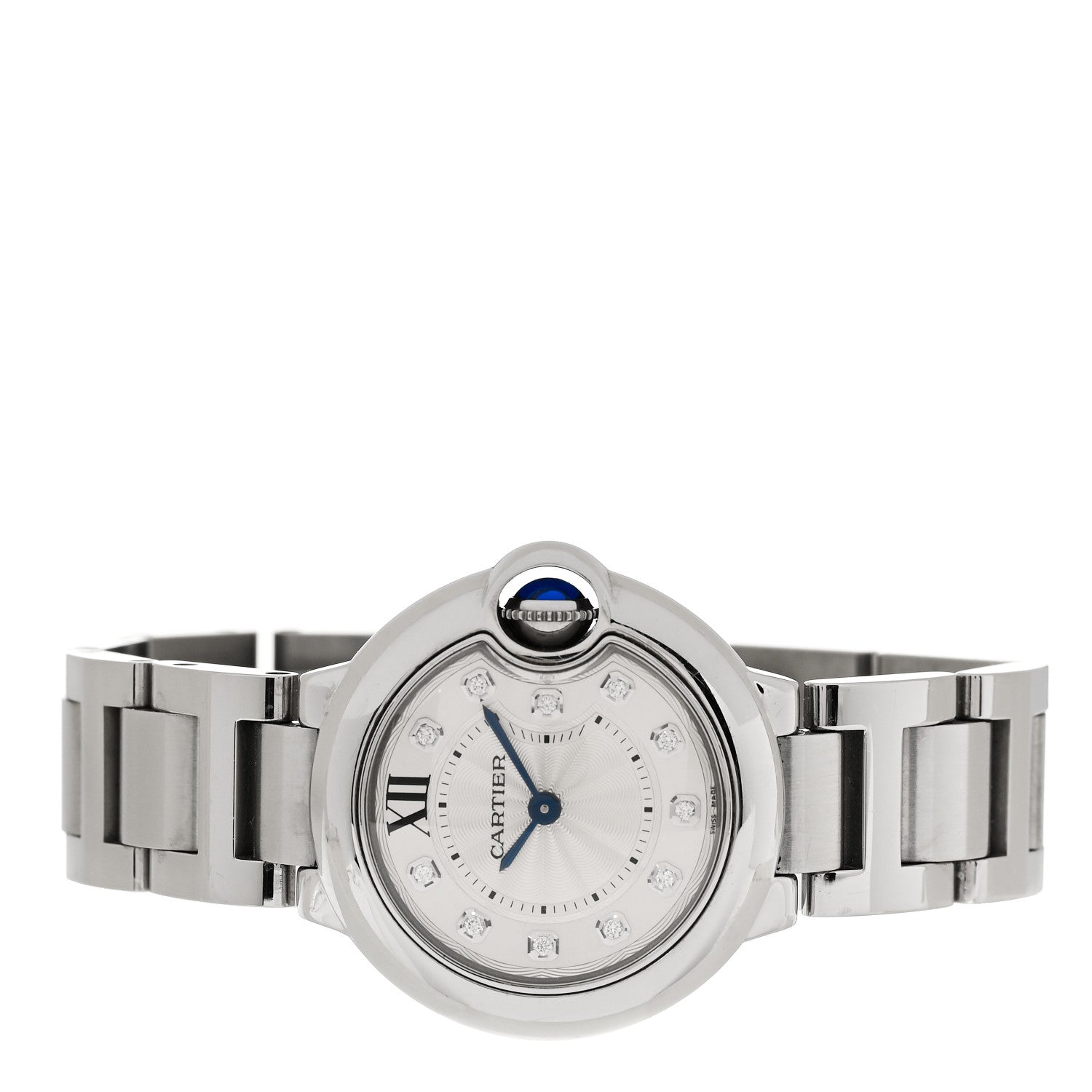 Cartier Stainless Steel Diamond 28mm Ballon Bleu De Cartier Quartz Watch 2 of 6